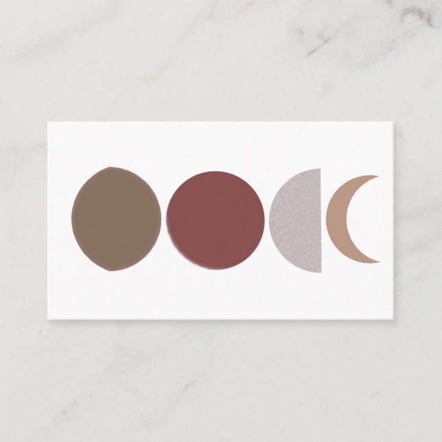 Abstract Moon Phase Art Business Card (Front)