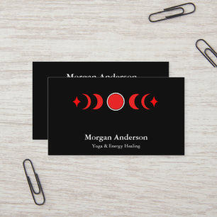 Abstract Moon Phase Gold Spiritual Energie Heiler Business Card