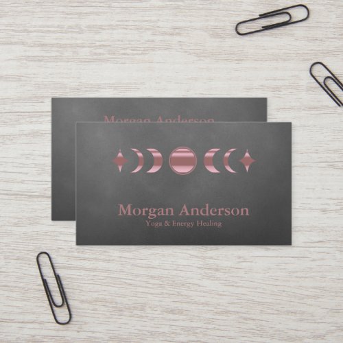 Abstract Moon Phase Gold Spiritual Energie Heiler  Business Card