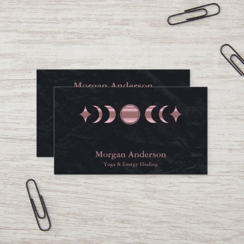 Abstract Moon Phase Gold Spiritual Energie Heiler  Business Card