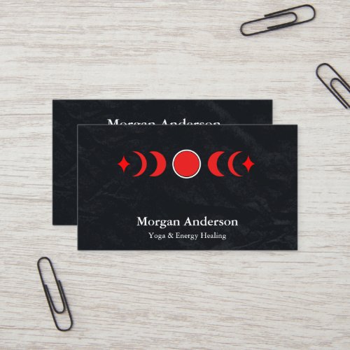 Abstract Moon Phase Gold Spiritual Energie Heiler  Business Card