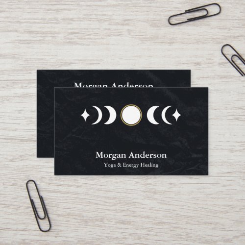 Abstract Moon Phase Gold Spiritual Energie Heiler  Business Card