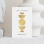 Abstract Moon Phases Geometric Art Gold/White Business Card