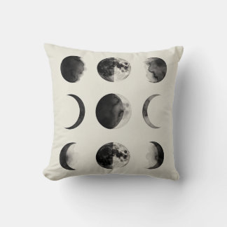 Abstract Moon Phases Wall Art Poster | Minimal Cel Throw Pillow