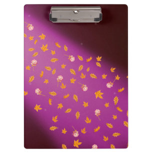 Abstract moonlight autumn leaves roses clipboard