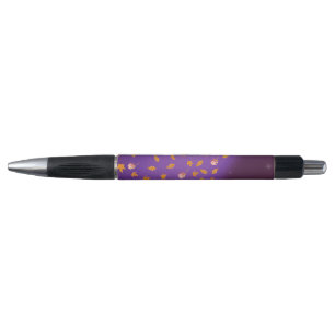 Abstract moonlight autumn leaves roses pen