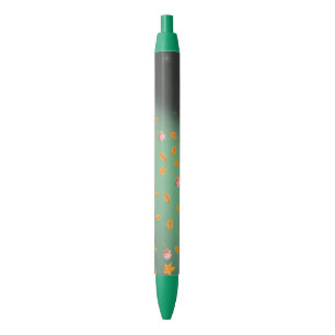 Abstract moonlight autumn leaves roses pen