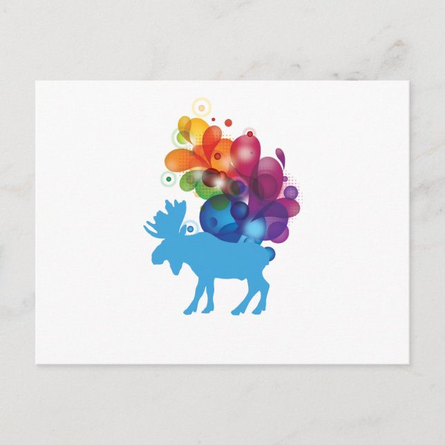 Abstract Moose Postcard (Front)