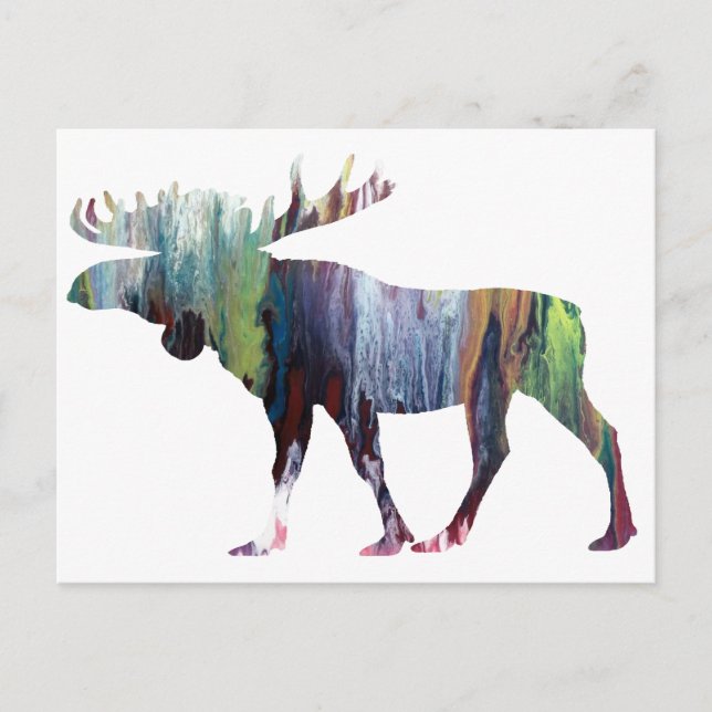 Abstract Moose silhouette Postcard (Front)