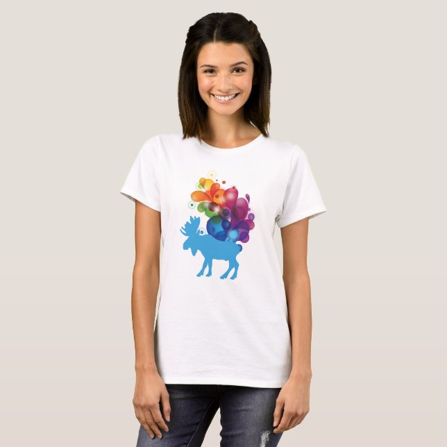Abstract Moose Women's Basic T-Shirt (Front Full)