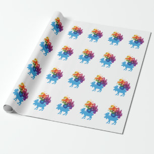 Abstract Moose Wrapping Paper