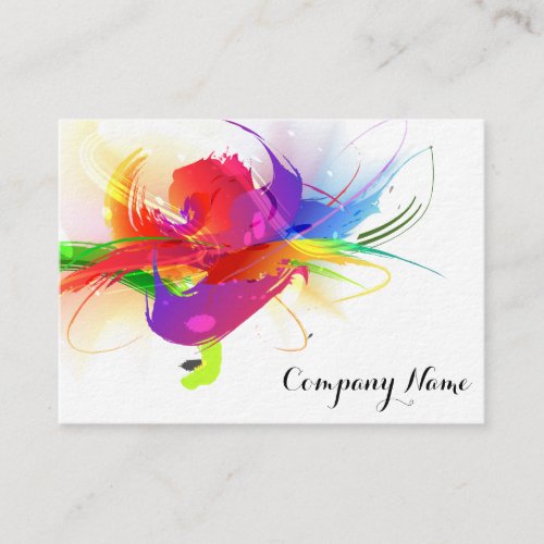 Abstract Morning Glory Lorikeet Paint Splatters 2 Business Card