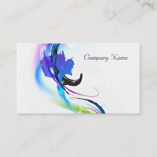 Abstract Morning Glory Paint Splatters Business Card