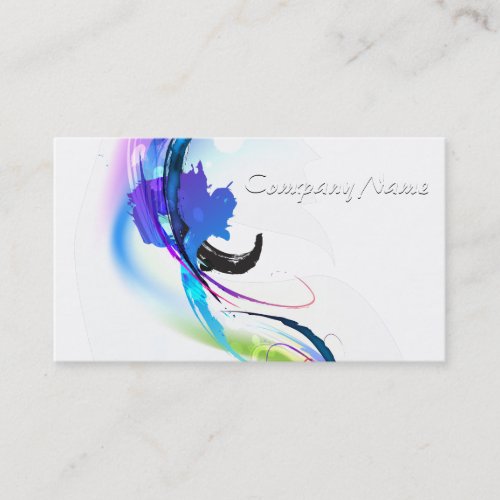 Abstract Morning Glory Paint Splatters Business Card