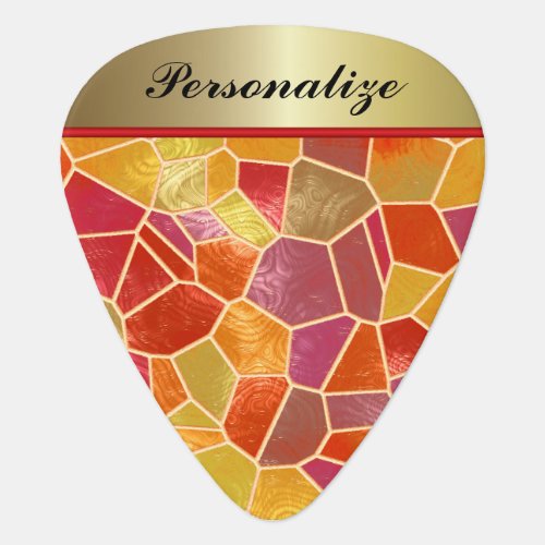 Abstract Mosaic Colorful Design  Personalize Guitar Pick