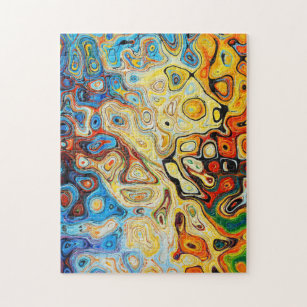 Abstract Mosaic Colorful Painting Gift Jigsaw Puzzle
