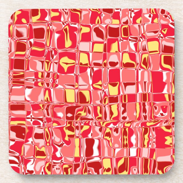 Abstract Mosaic Drink Coaster (Front)