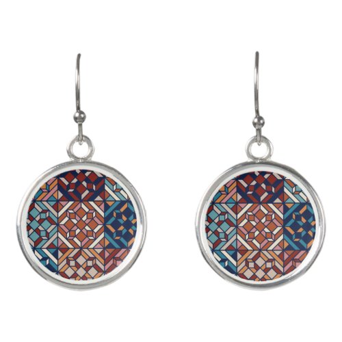 Abstract mosaic earrings