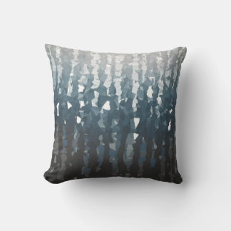 Abstract Mosaic in Cool Tones Throw Pillow