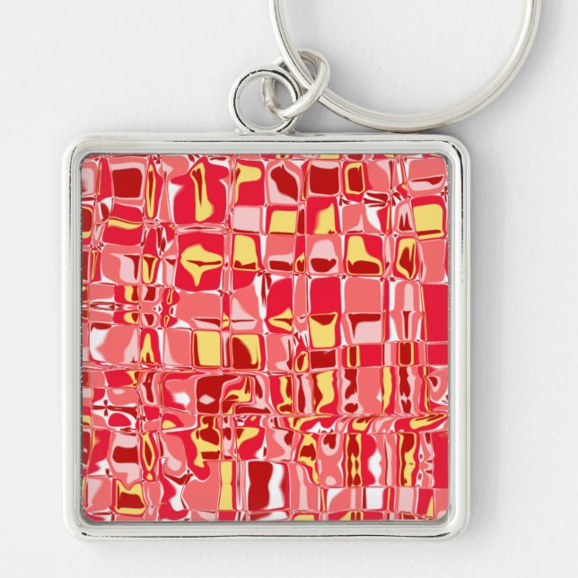 Abstract Mosaic Keychain (Front)