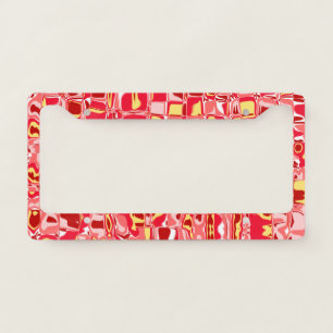 Abstract Mosaic License Plate Frame