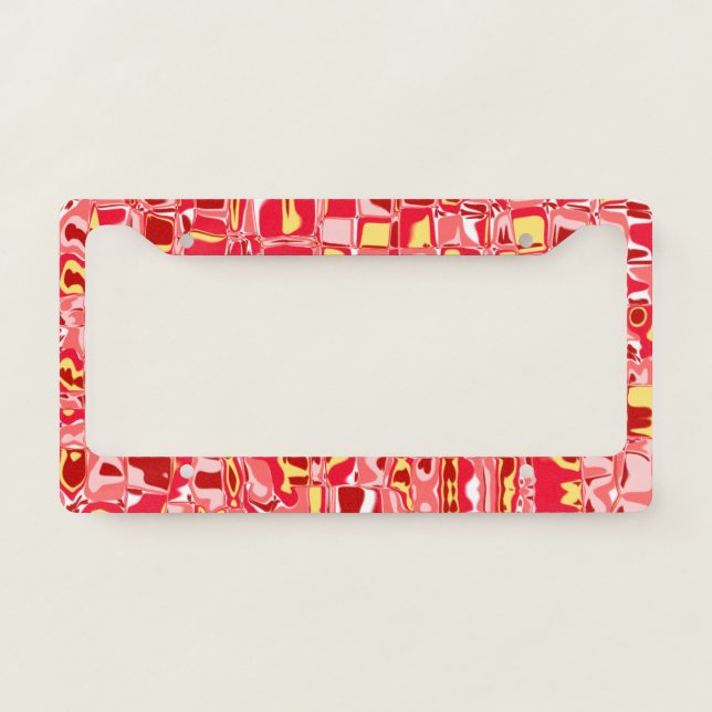 Abstract Mosaic License Plate Frame (Front)