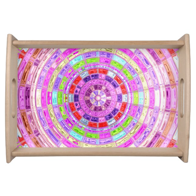 Abstract Mosaic Pattern #10 Serving Tray (Front)