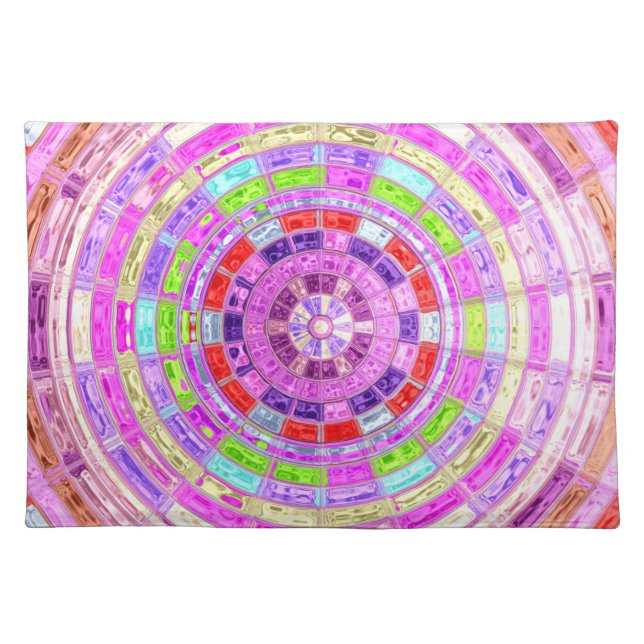 Abstract Mosaic Pattern #11 Cloth Placemat (Front)