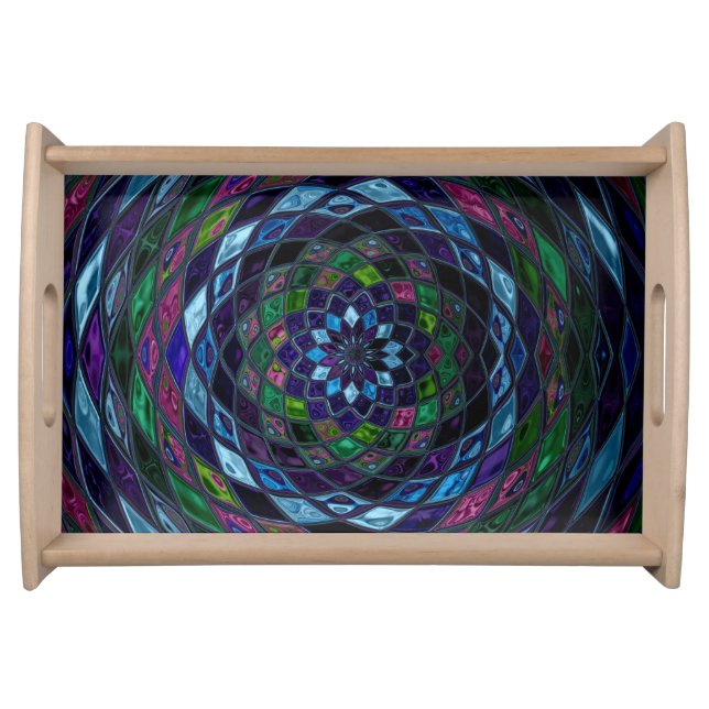 Abstract Mosaic Pattern #2 Serving Tray (Front)
