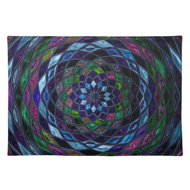 Abstract Mosaic Pattern #3 Cloth Placemat (Front)
