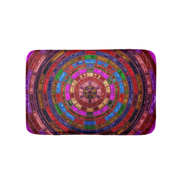 Abstract Mosaic Pattern #4 Bath Mat (Front)