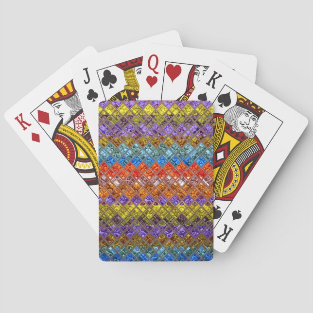 Abstract Mosaic Pattern #4 Poker Cards (Back)