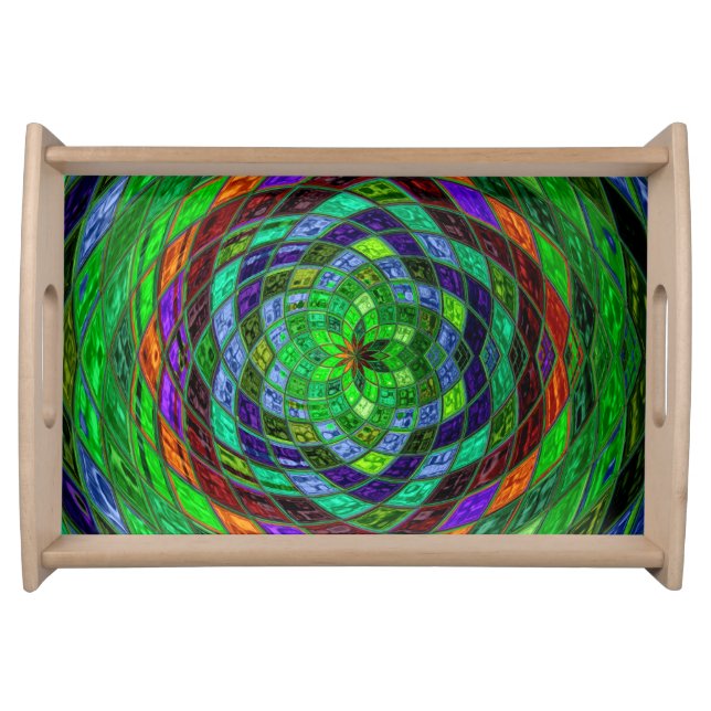 Abstract Mosaic Pattern #5 Serving Tray (Front)