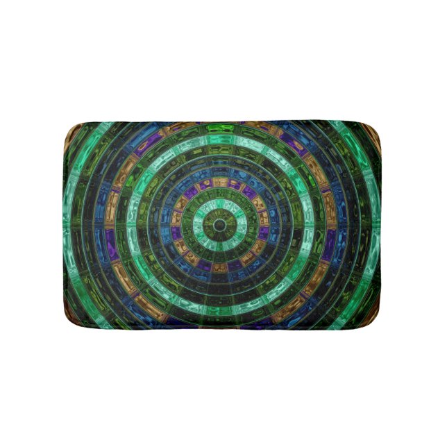 Abstract Mosaic Pattern #6 Bath Mat (Front)