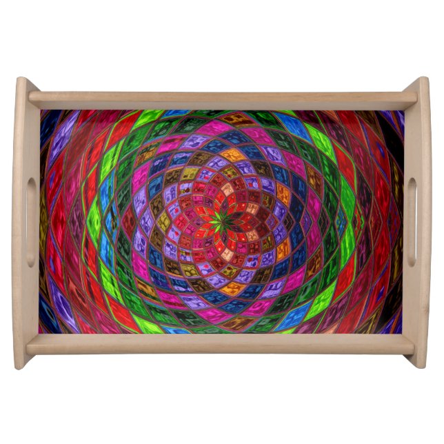 Abstract Mosaic Pattern #7 Serving Tray (Front)