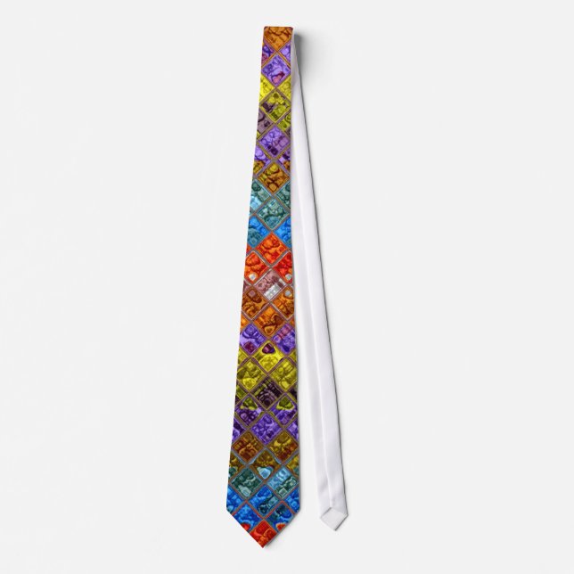 Abstract Mosaic Pattern #8 Neck Tie (Front)