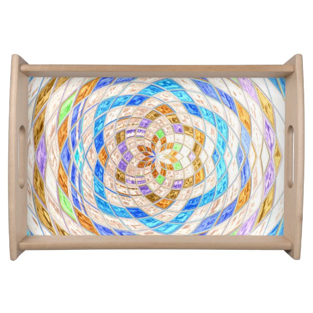 Abstract Mosaic Pattern #9 Serving Tray (Front)