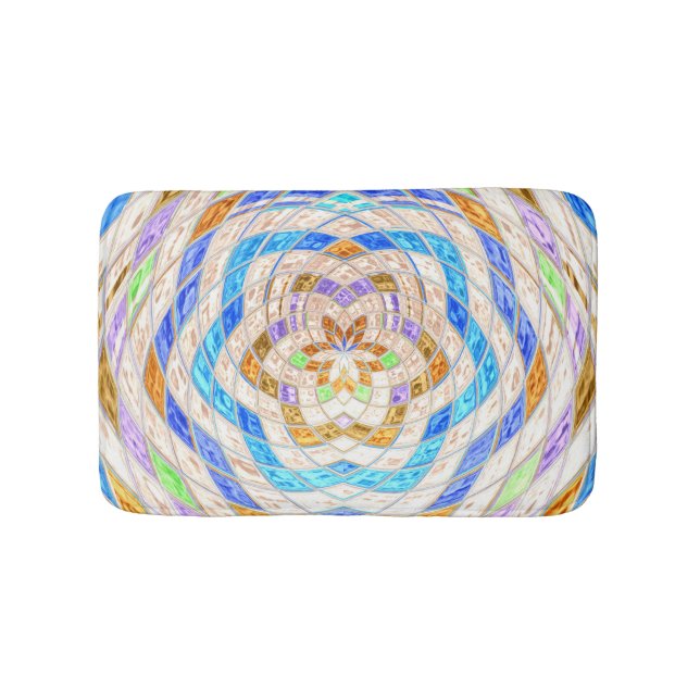 Abstract Mosaic Pattern Bath Mat (Front)