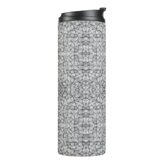 Abstract Mosaic Pattern | Cracked Stone Thermal Tumbler (Rotated Left)