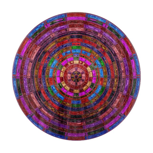Abstract Mosaic Pattern Cutting Board (Front)