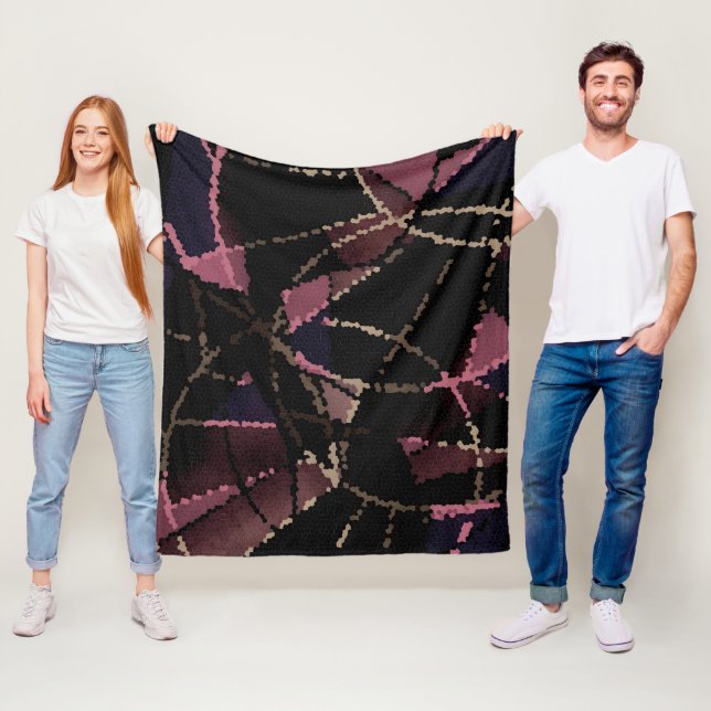 Abstract mosaic pattern fleece blanket (In Situ)