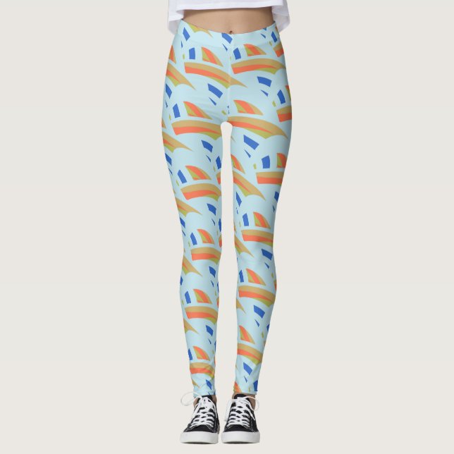 Abstract Mosaic Pattern Leggings (Front)