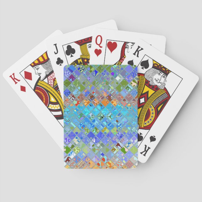 Abstract Mosaic Pattern Poker Cards (Back)