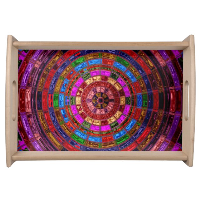 Abstract Mosaic Pattern Serving Tray (Front)