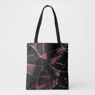 Abstract mosaic pattern tote bag