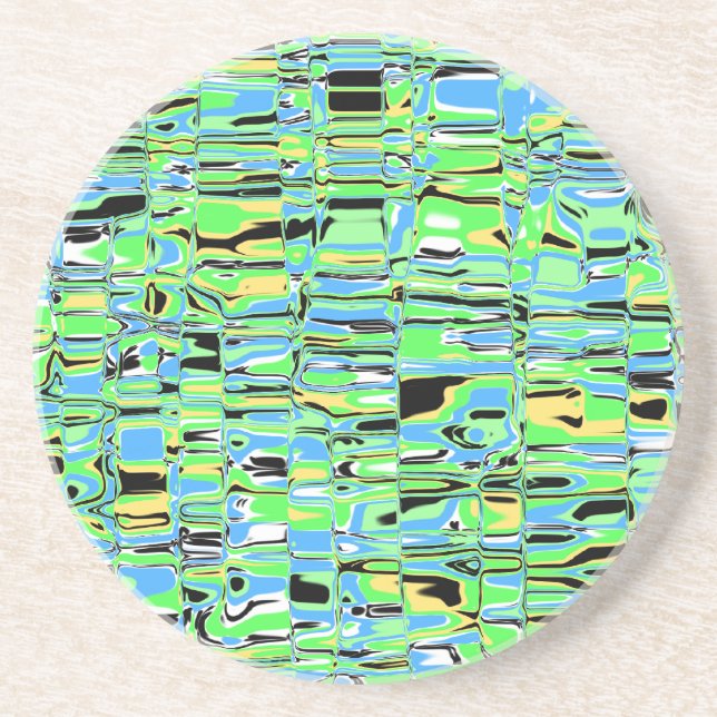 Abstract Mosaic Sandstone Coaster (Front)