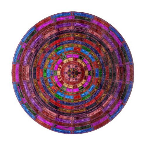 Abstract Mosaic Stained Glass 2 Cutting Board