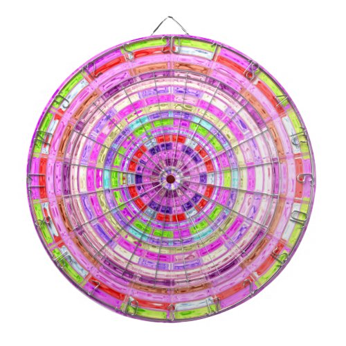 Abstract Mosaic Stained Glass 2 Dart Board