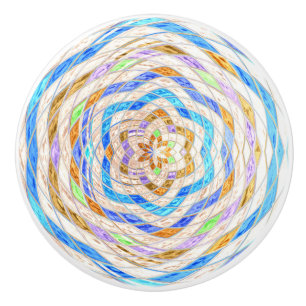 Abstract Mosaic Stained Glass #4 Ceramic Knob