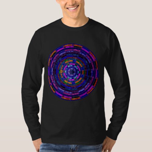 Abstract Mosaic Stained Glass 9 T_Shirt